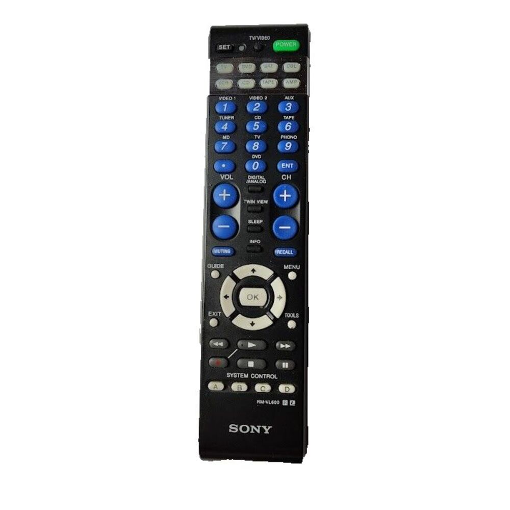 Sony RM-VL600 Universal Remote Control OEM Genuine Tested Works